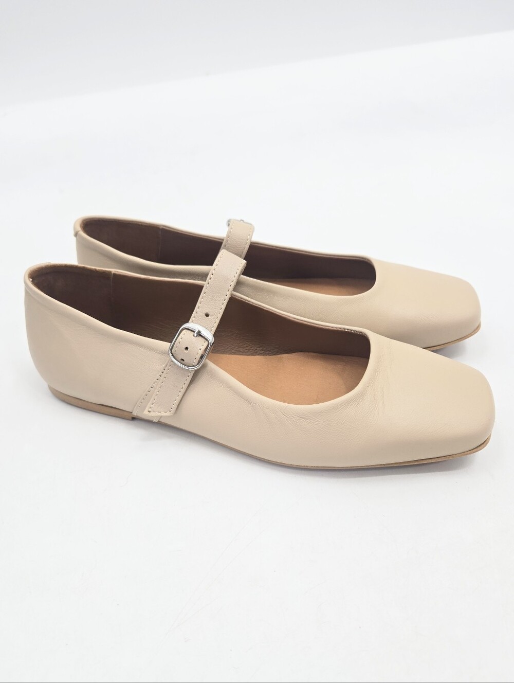 YAKONO Mary Jane Ballet Flats in Beige Comfortable‎ Women's Shoes